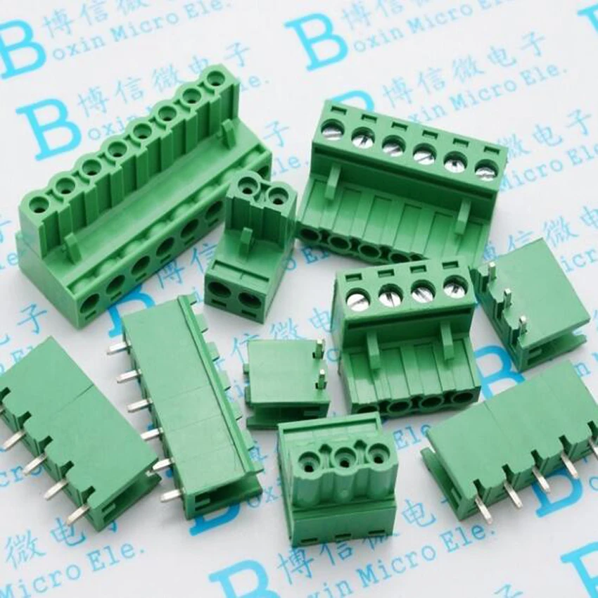 

20Set/Lot KF2EDGK 5.08MM 8Pin Straight Plug-in Screw Terminal Connector 300V/15A 8P