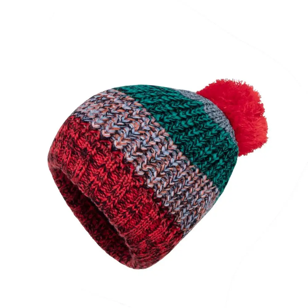 Зимняя вязаная шапка с черепом для мальчиков и девочек флисовой