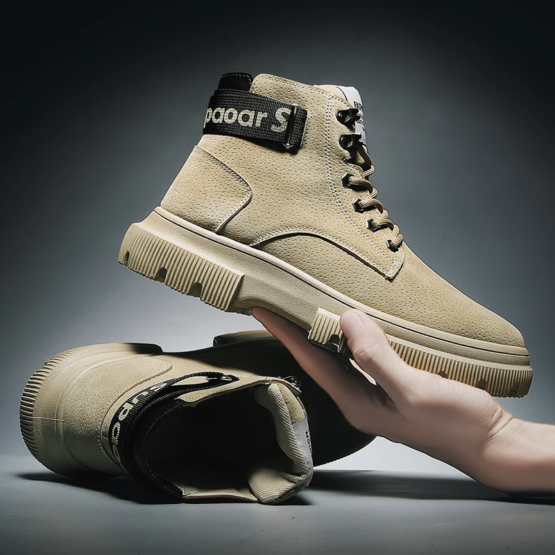 Осенне зимние ботильоны мужские Ботинки martin классические ботинки Челси в