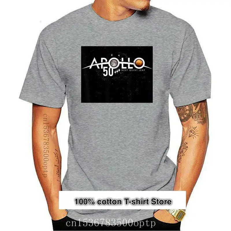 

Camiseta del 50 ° aniversario de Apollo 11, camisa 1969 de algodón con cuello redondo, de color negro, 2020, 100%