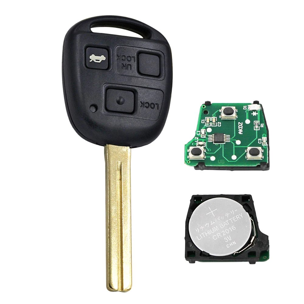 Запасной дистанционный ключ с 3 кнопками 4C Чип 314 4 МГц/плата управления FOB для Lexus
