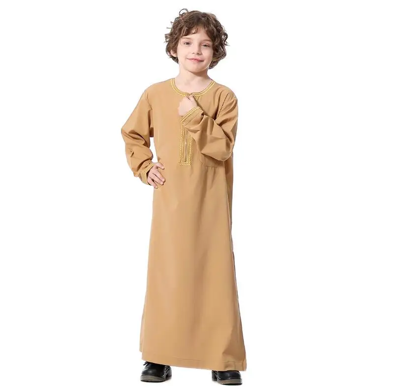 Мусульманская одежда для мальчиков в арабском стиле Детская abaya islamic tobe jellaba homme