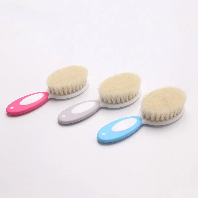 Детская Массажная щетка для волос расческа из натуральной шерсти мягкая | Мать и