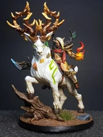 75mm resin model kits forest king with deer figure unpainted no color