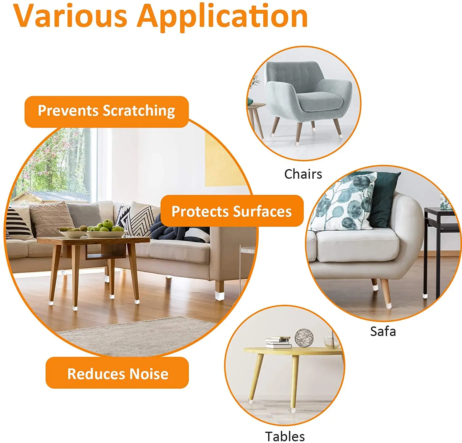 Чехлы на ножки стула мягкие силиконовые накладки для защиты мебели