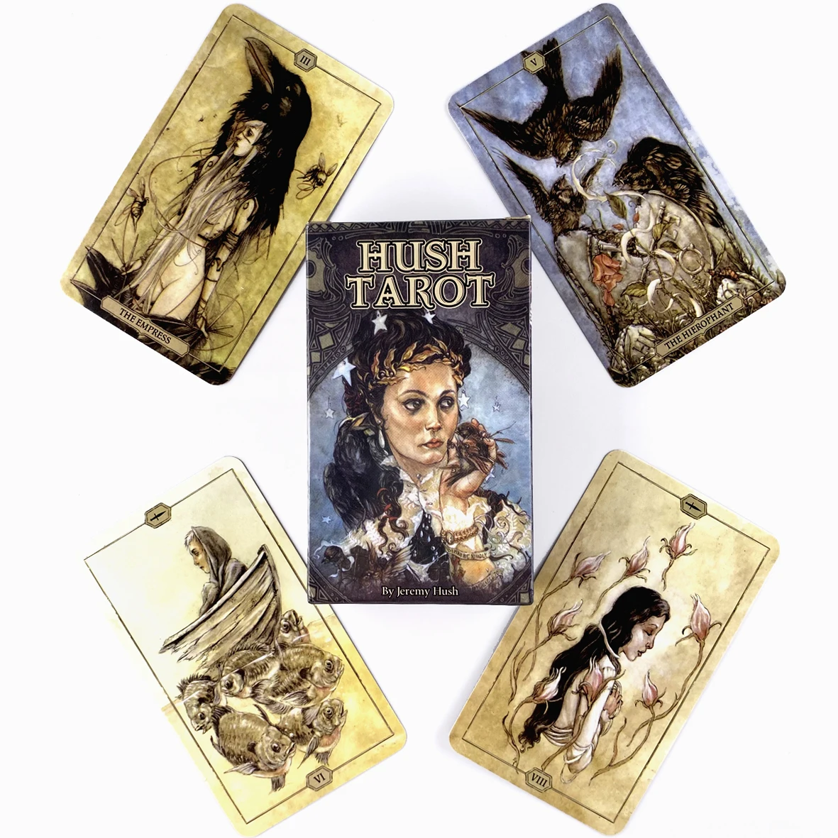 

Hush Tarot Deck Leisure Party Table Game High Quality Fortune-telling Prophecy Oracle Cards With PDF Guidebook