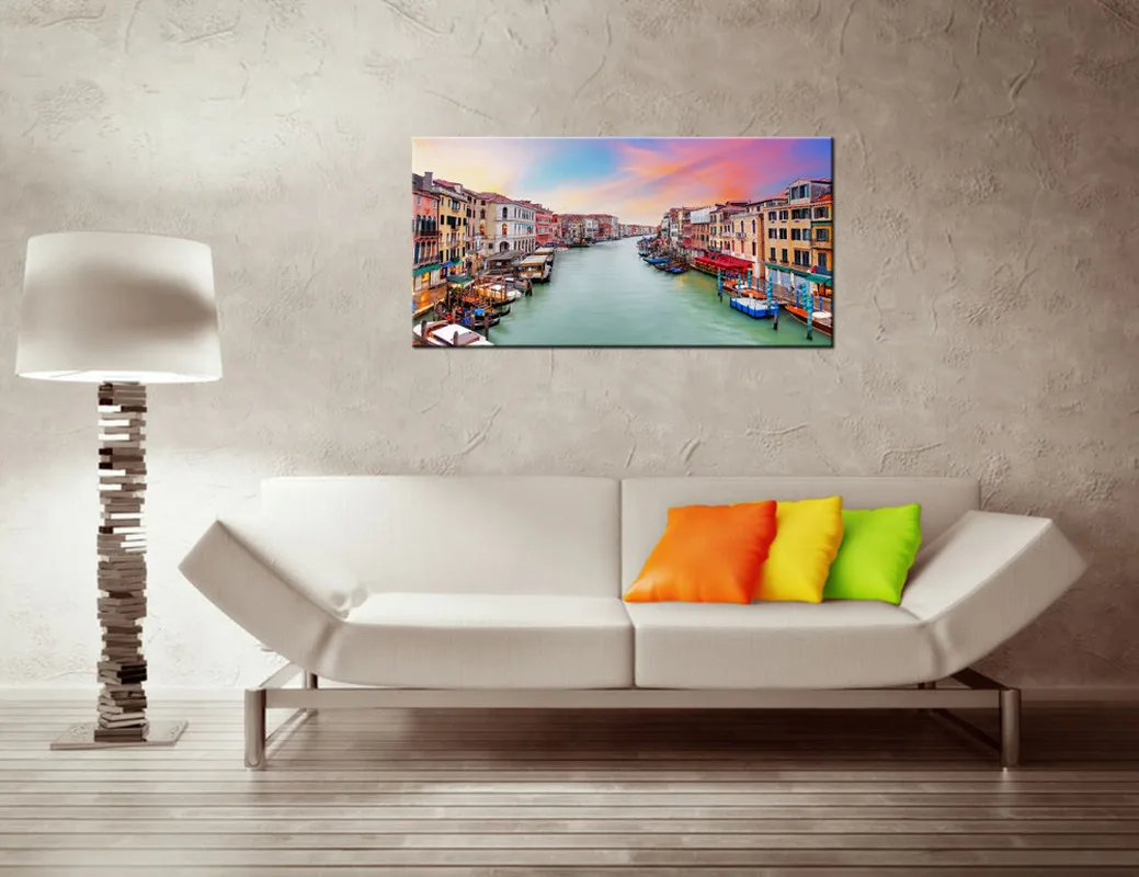 Пейзаж холст живопись Италия Венеция-город на воде настенный художественный