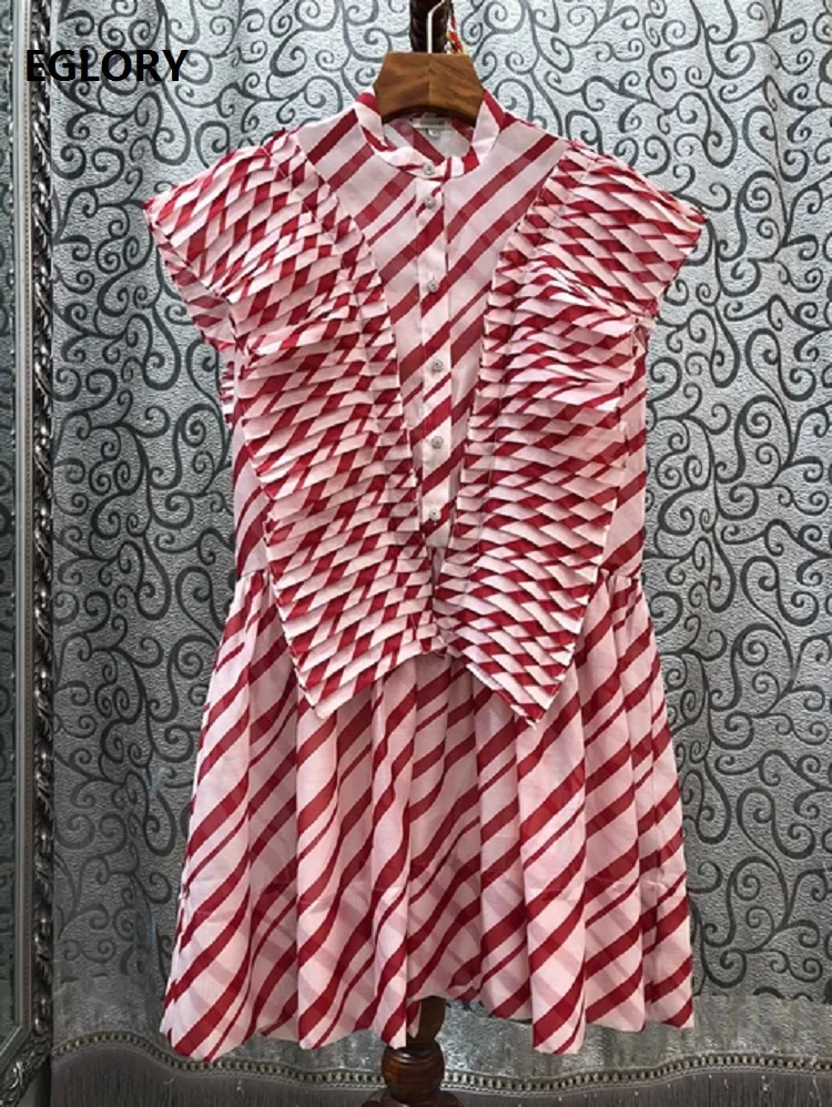 Женское винтажное платье в полоску розовое или синее шелковое из хлопка стиле