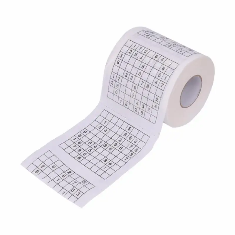 Прочный Sudoku Su Печатный рулон туалетной бумаги хорошая игра головоломка новый