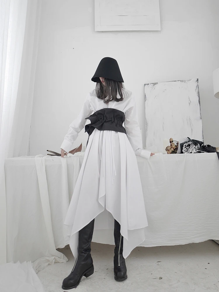 Рубашки Yamamoto женские свободные кружевные с ощущением индивидуальности