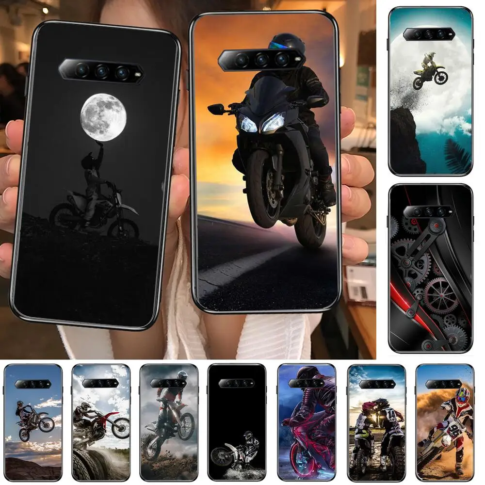 

2021 Motocross sports Phone Case For xiaomi redmi Black Shark 4 Pro 2 3 3s Cases Helo Black Cover Silicone Back Prett mini cover