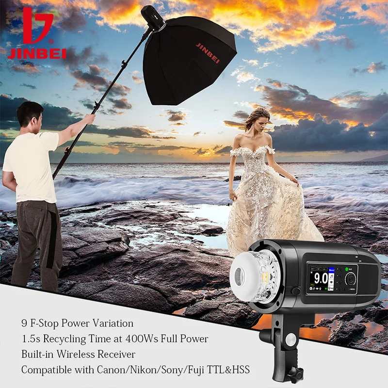 Аккумулятор JINBEI HD400Pro Monolight 0 9 s быстрая вспышка переменного/постоянного тока с