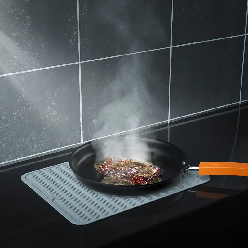 

2Pcs Silicone Dish Drying Mat for Multiple Usage,Easy Clean,Eco-Friendly,Heat-Resistant Silicone Mat