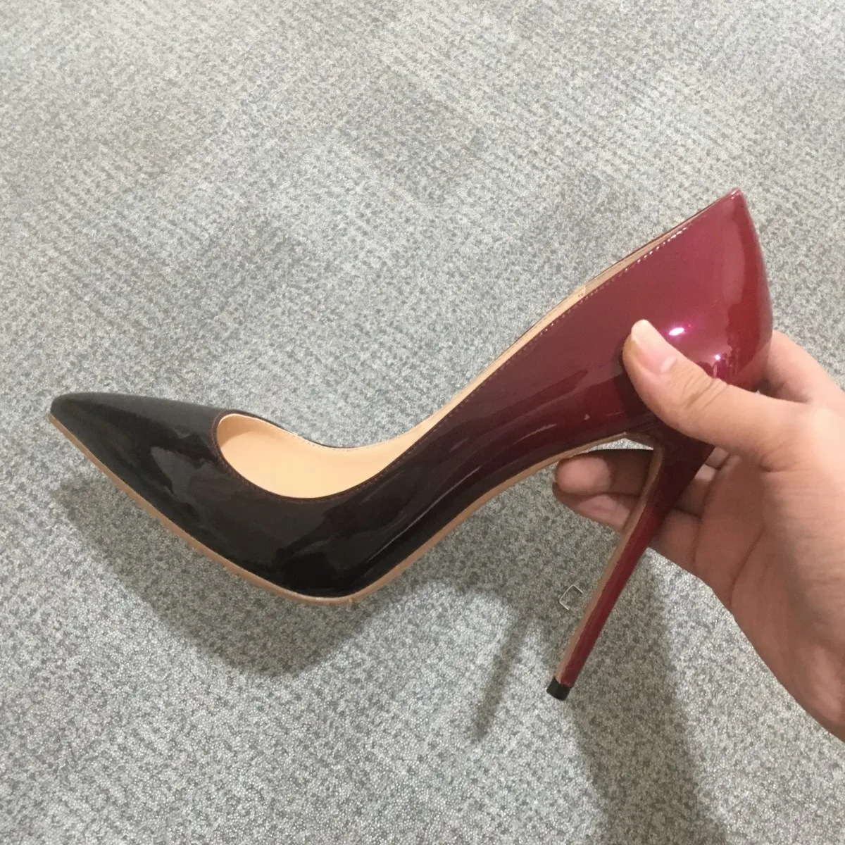 Женские туфли лодочки из лакированной кожи на высоком каблуке 12 см|Женские туфли|