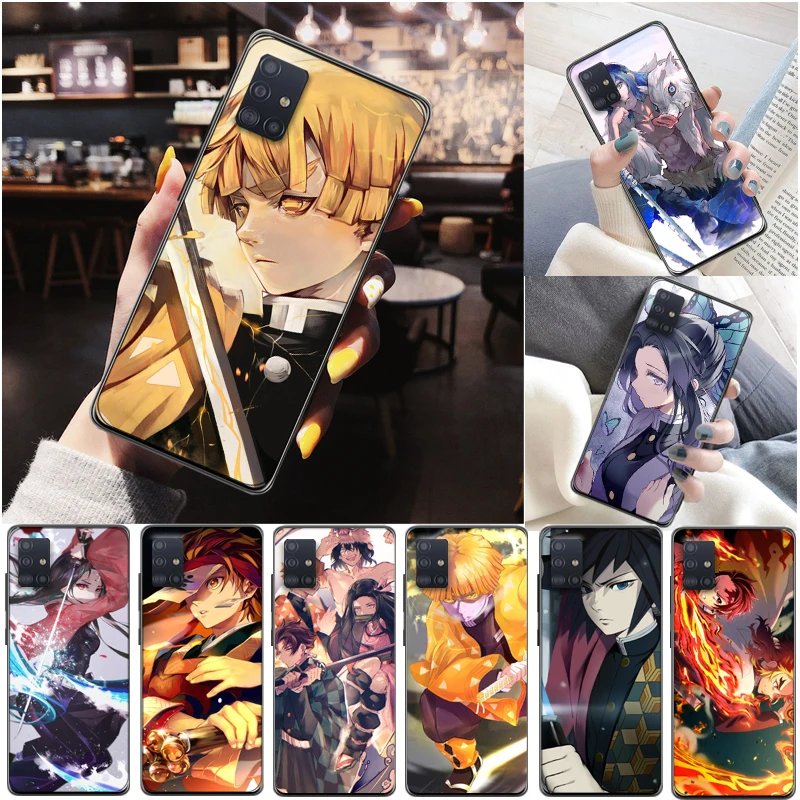 

Demon Slayer Kamado Tanjirou Agatsuma Zenitsu Kimetsu No Yaiba Kamado Nezuko Phone Case For Samsung Galaxy A51 A71 4G 5G Cases