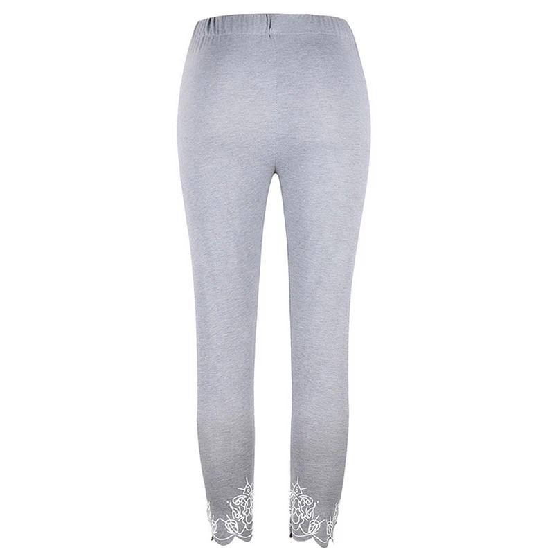 Женские Эластичные укороченные Леггинсы летние кружевные брюки 2020 модные