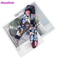 ransitute r1738 anime keychain tags strap neck lanyards for keys id card pass gym mobile phone usb badge holder diy hang rope