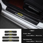 Наклейки из углеродного волокна для защиты краев порога автомобиля для Chevrolet Cruze Lacetti Impala Camaro Sail Sonic Z71 Trax Captiva, 4 шт.