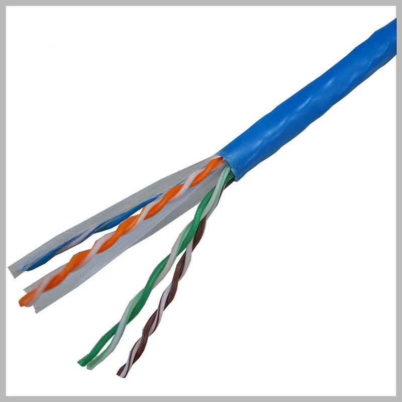 Кабель UTP CAT6 голубой длиной 305 м/1000 футов провод из бескислородной меди кабельная