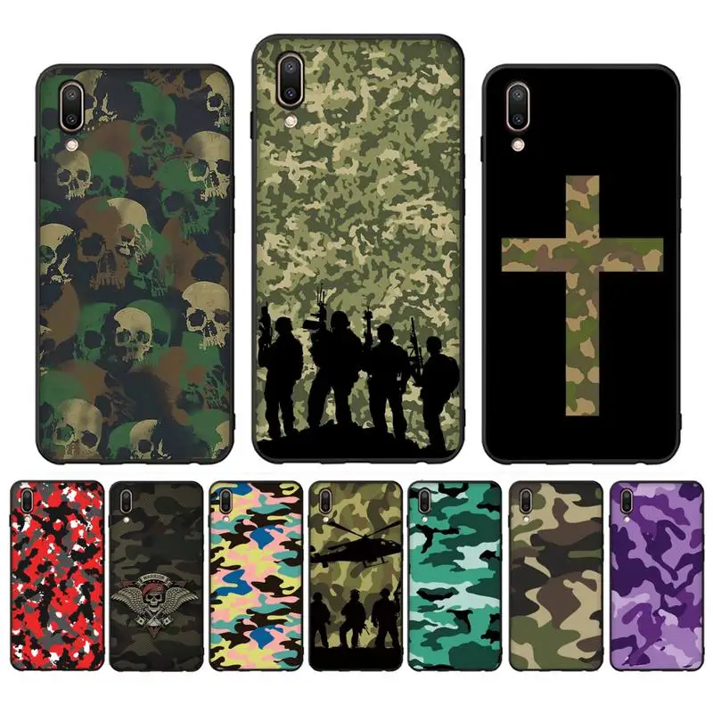 

Camouflage Pattern Camo military Army Phone Case Case For Oppo Reno Realme C3 6Pro Cover For vivo Y91C Y17 Y19 Funda Capa