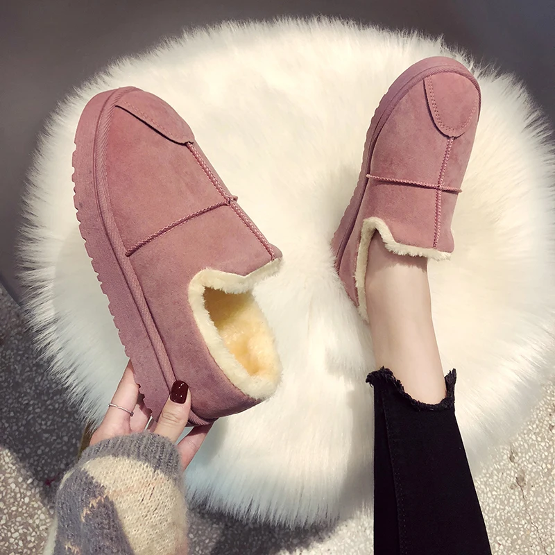 Модные женские ботинки свободного покроя Plataform женская обувь теплые зимние