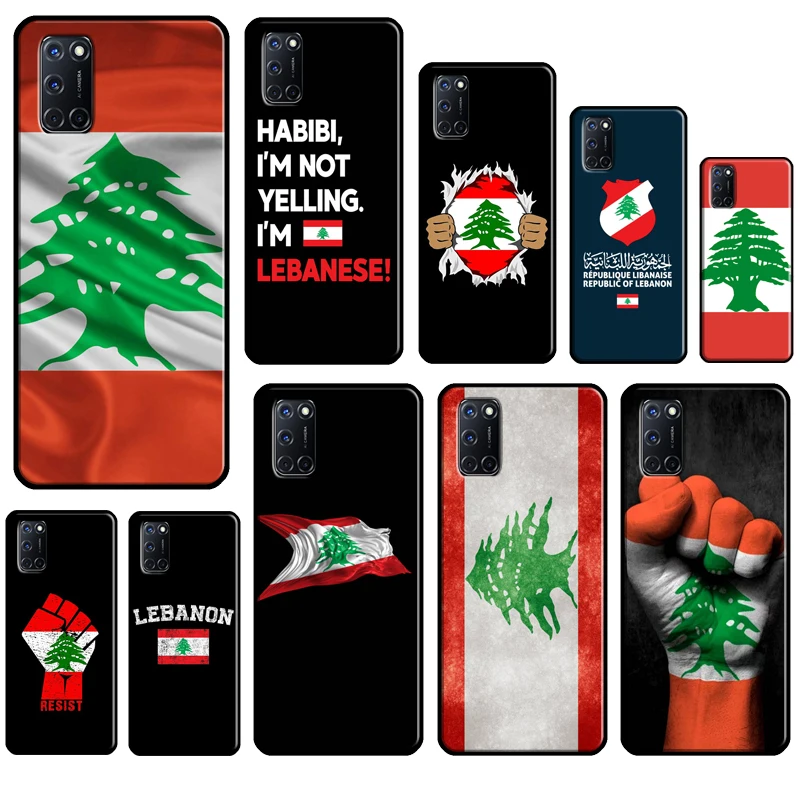 Чехол с ливанским флагом для OPPO A31 A53 A5 A9 2020 A52 A72 A83 A91 A93 F5 Find X3 Pro A1K A5S A15