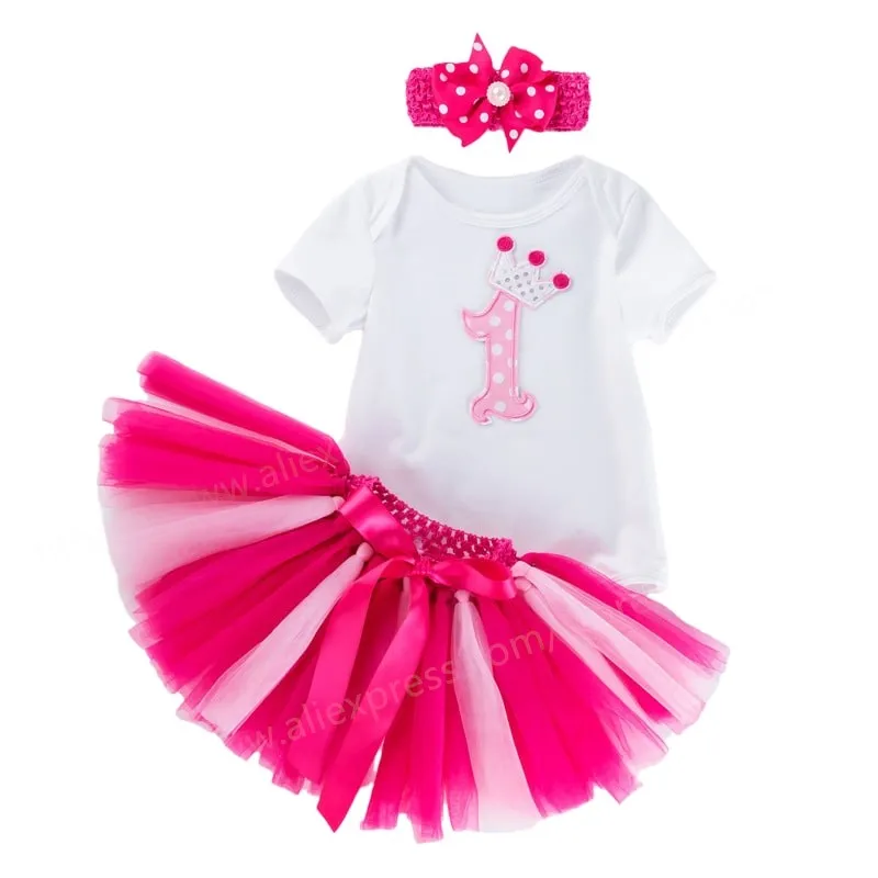 

Newborn Baby Birthday Dress Girls Flower Tutu Dress Ball Gown Children Party Costume Dress Boutique Clothing