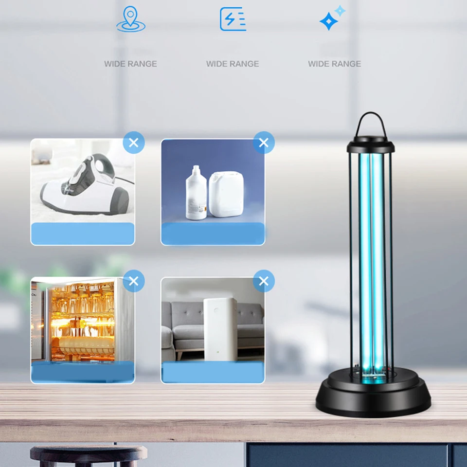 Озоновая УФ-лампа для дезинфекции с дистанционным управлением 360 градусов 38 Вт 110