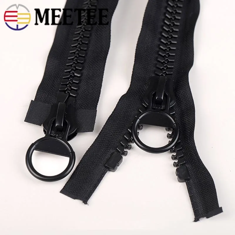 Meetee 20 # экстра большие резиновые молнии черный двойной слайдер открытый молния