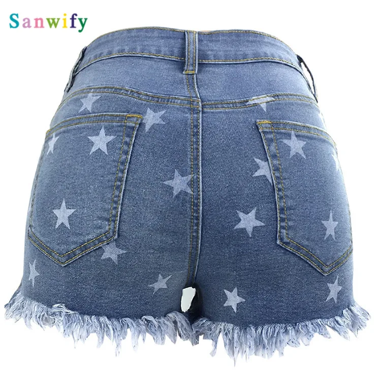 

Denim Shorts Women Plus Size Casual Waist Cotton Sexy Jean Short Fashion Button Pockets Denim Shorts 2020