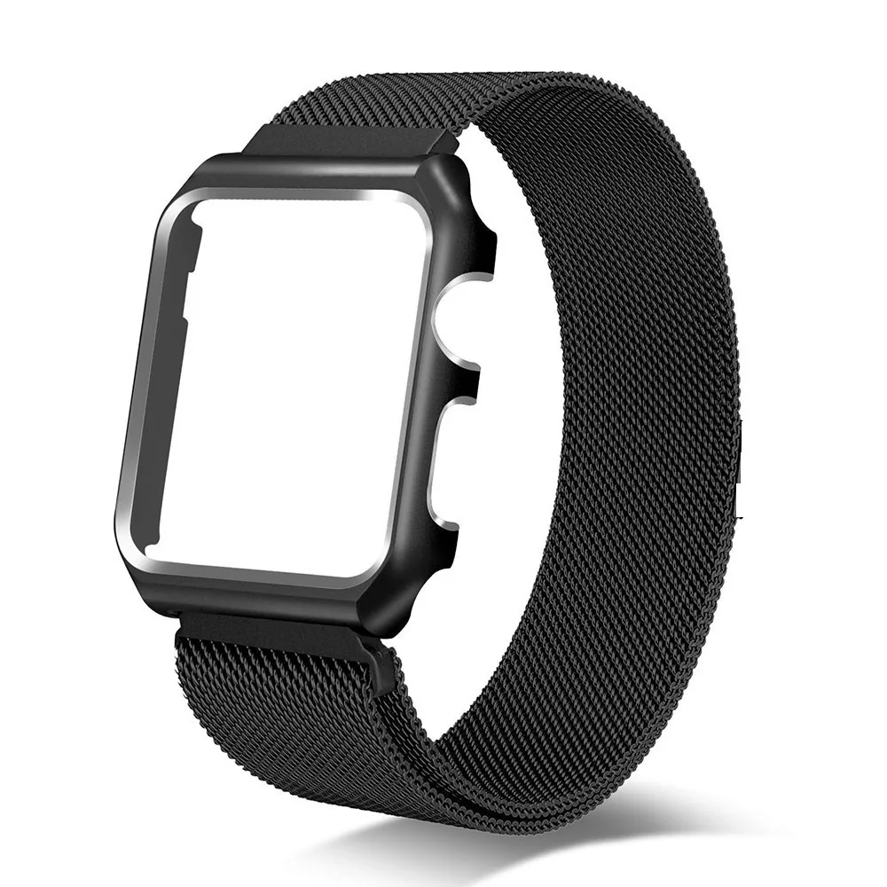 Mlianese Loop чехол+ ремешок для Apple Watch 3 2 1 ремешок 42 мм 38 мм металлическая крышка Iwatch 5 4 ремешок 44 мм 40 мм браслет аксессуары для часов