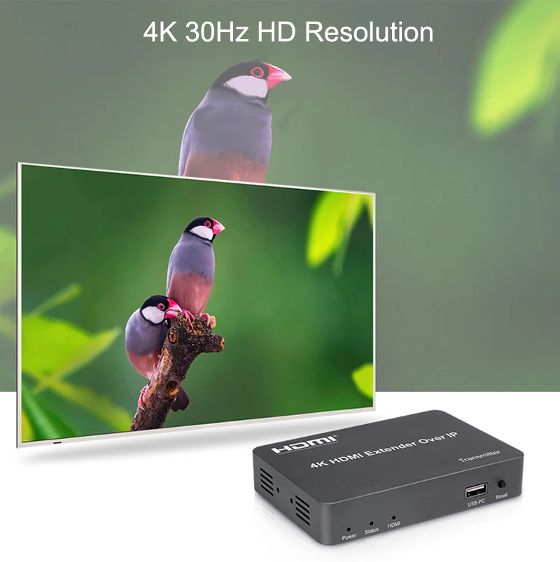 150 м 4 к KVM HDMI удлинитель по IP через UTP RJ45 Cat5E Cat6 Ethernet кабель Поддержка USB мышь клавиатура 1 передатчик 30 приемник