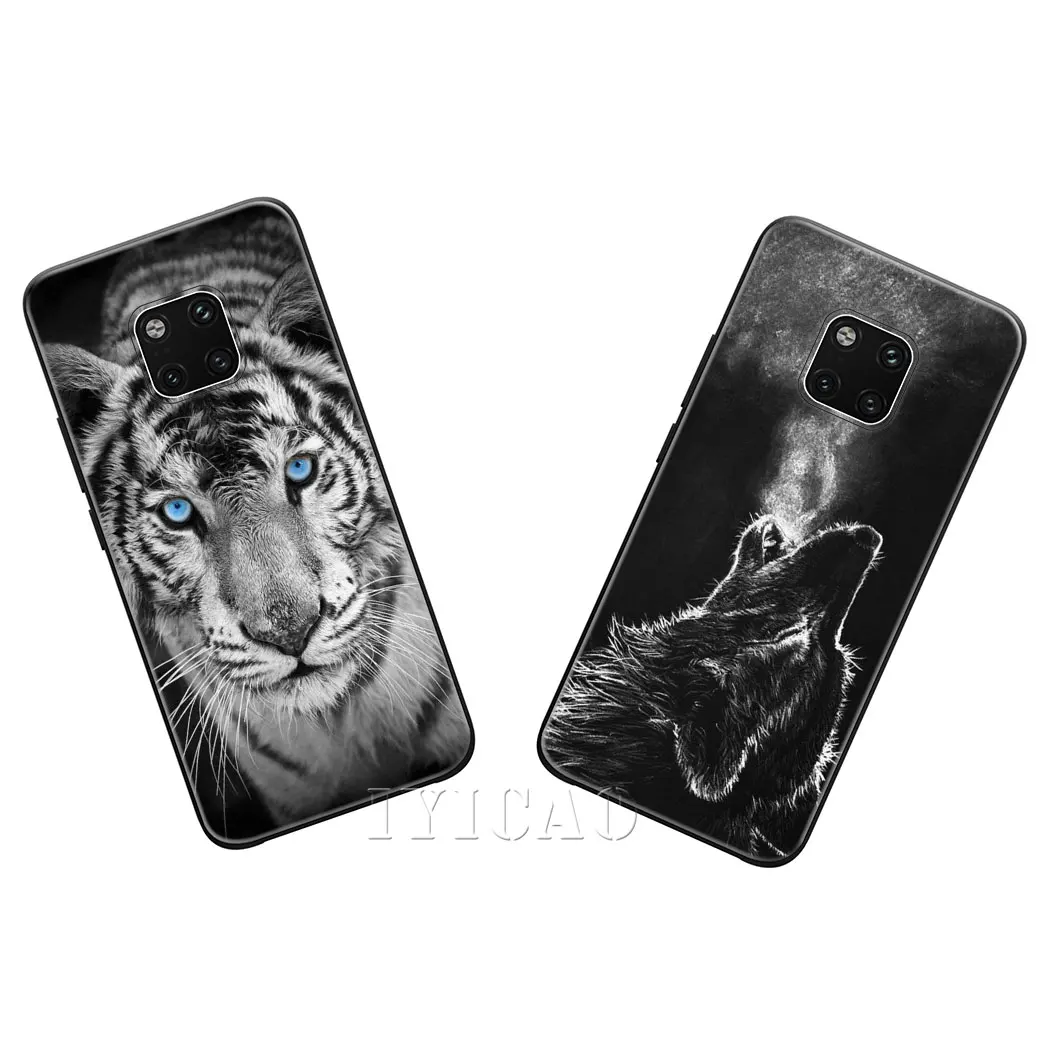 Мягкий чехол с животным волком тигром львом и для Huawei Y9 Prime Mate 10 20 30 Lite Pro Nova 5i 4 3i 3 2i 2