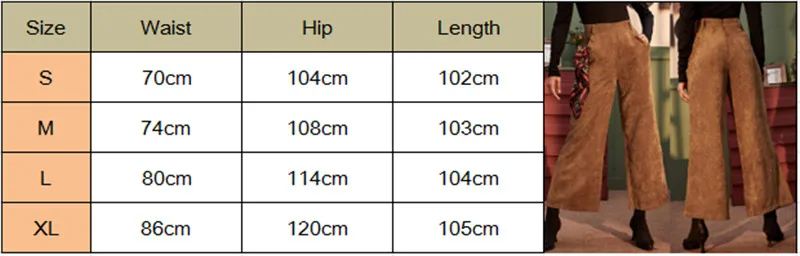 

2019 Women Pants Autumn Winter Corduroy High Waist Trousers Casual Wide Leg Solid Pants