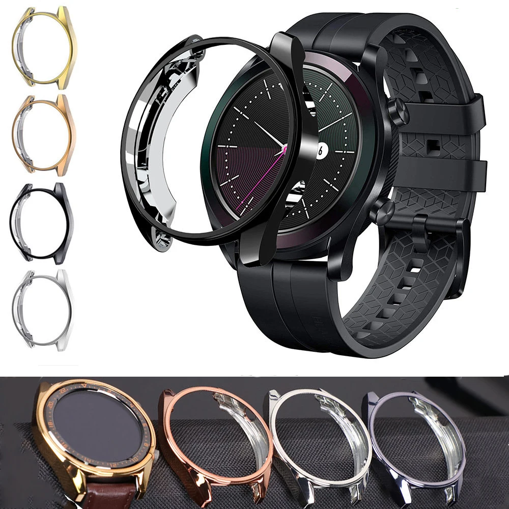 Чехол для HUAWEI watch GT 2 46 мм ремешок с мягким покрытием всесторонней защиты экрана