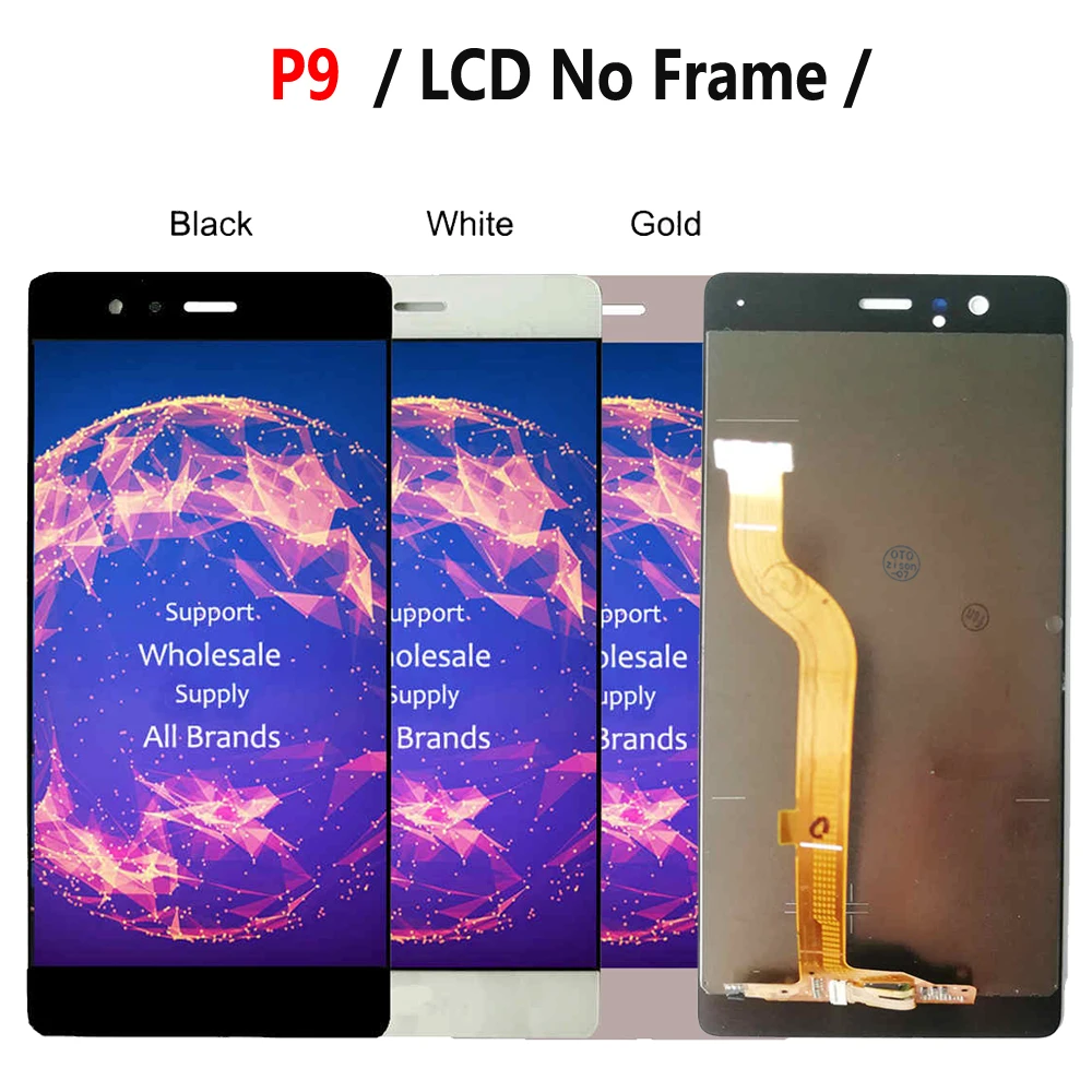 ЖК дисплей с рамкой для Huawei P9 EVA L09 L19 L29 сенсорным датчиком дигитайзер в сборе Plus VIE