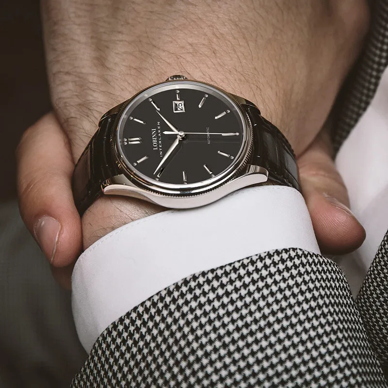 

New Switzerland Luxury Brand LOBINNI Men Watches Japan MIYOTA 821A Automatic Mechanical Sapphire 50M Waterproof Male Clock L9021
