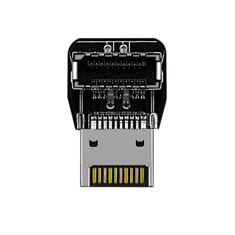 USB 3.1 Type-E Motherboard 20pin Header Angled 90 Degree Adapter Male to Female Connector Plug Extender for Type-C Bracket Cable - купить по