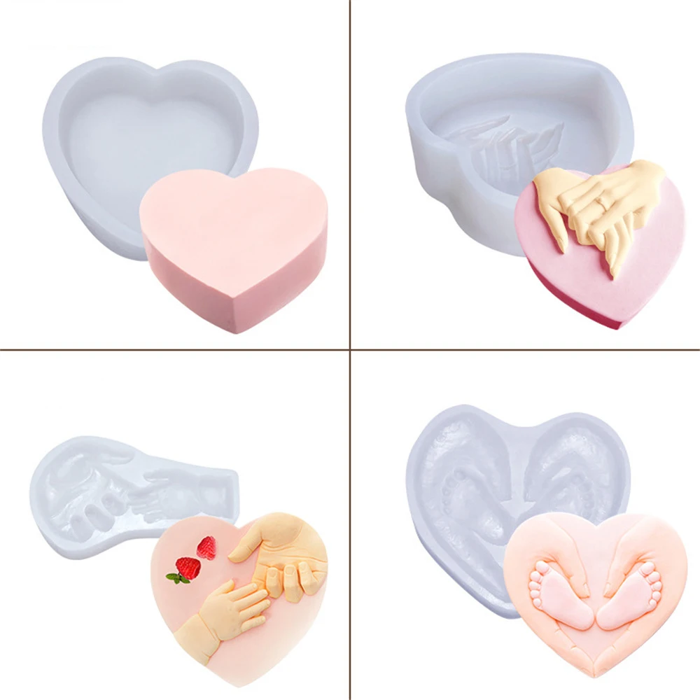 

2021 Valentine's Day Love Base Ice Cream Mold Mousse Cake Silicone Mold Valentine's Day Baking Utensils Stampo per torta
