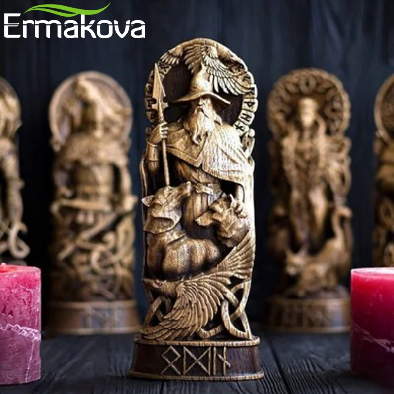 

ERMAKOVA, Декор для дома, смола, мифологические статуи, Пантеон Нави скандинавские боги, Декор для дома, мифологическая фигурка