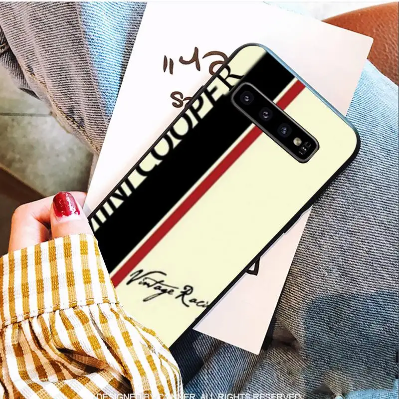 

MINI COOPERS Vintage Racing DIY Painted Bling Phone Case For Samsung S9 10 20 Plus Note 9 10 10plus 20 Ultra A20 21s J7 Plus 8
