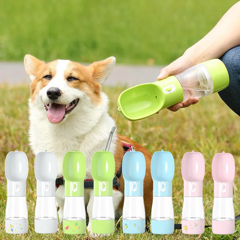 Pet Dog Water Bottle Feeder Bowl Portable Water Food Bottle Pets Outdoor Travel Drinking Dog Bowls Water Bowl For Dogs