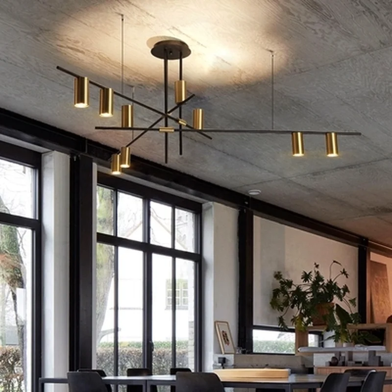 Креативная художественная линия геометрические золотисто-черные подвесные