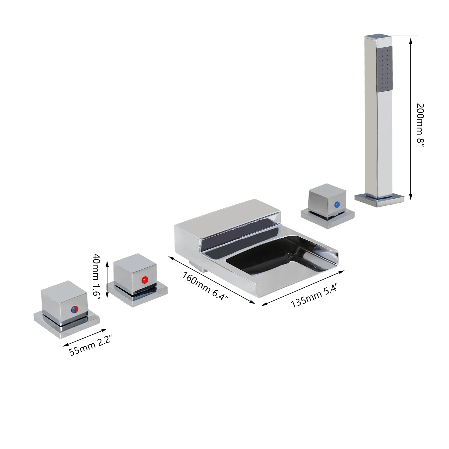 Набор для душа KEMAIDI в ванную комнату набор из 5 душевых каскадов 3 ручки с ручным