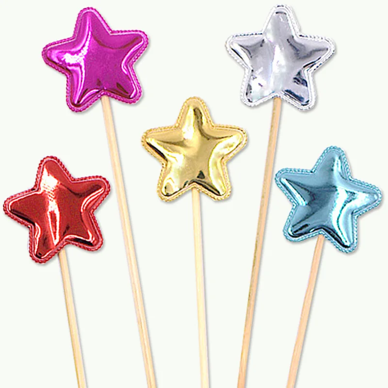 5 шт./лот прекрасное Сердце Звезда Корона торт Топпер на день рождения кекс флаг
