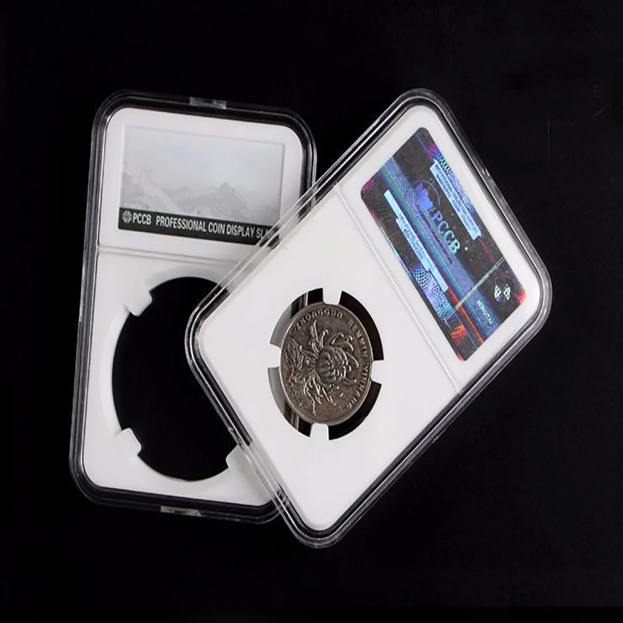 10 шт./кор. PCCB монеты плиты дисплей Класс Монета Чехол Защитите Держатель ящики для
