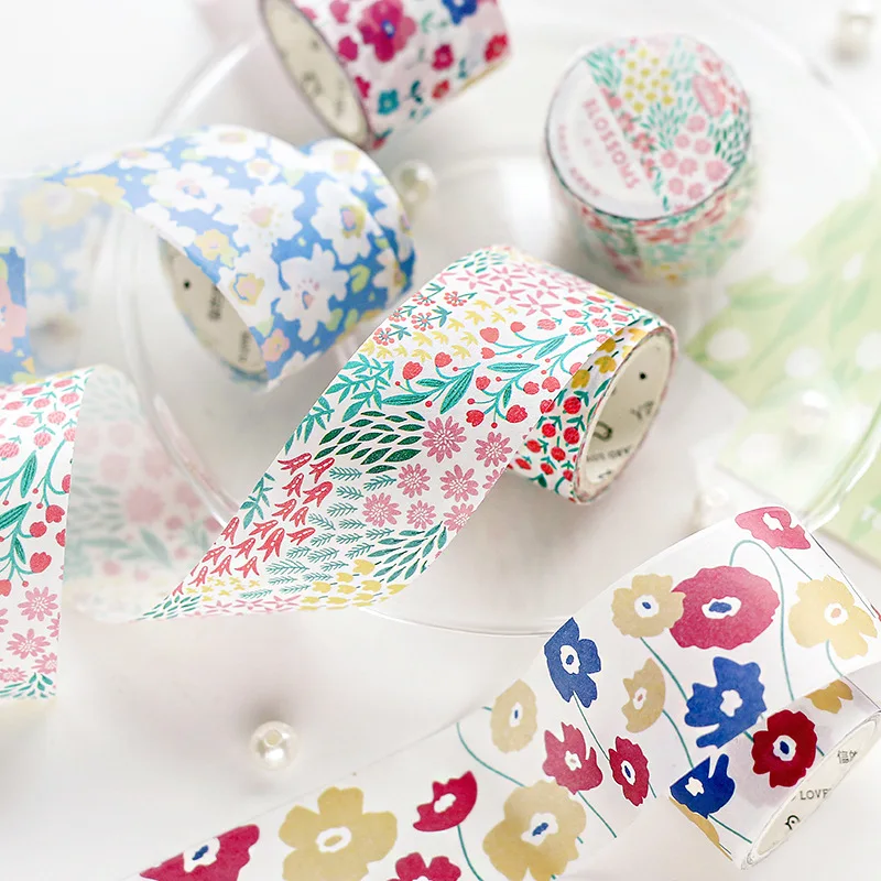 

Flower Plant Series PET Washi Tape Diy Decoration Scrapbooking Planner Masking Tape Adhesive Tape Label Sticker Stationery