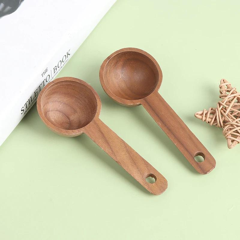 

Creative Home Black Walnut Beech Wood Manual Spoon Measuring Spoon 15 Ml Coffee Powder Measuring Spoon