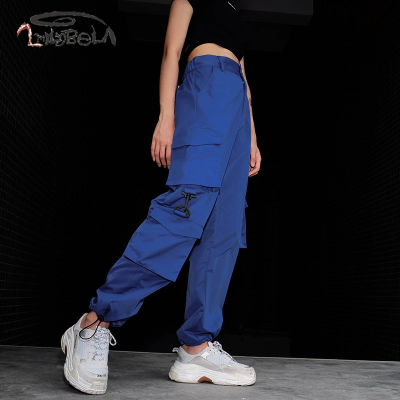 ImilyBela/брюки-карго с высокой талией женские повседневные свободные брюки