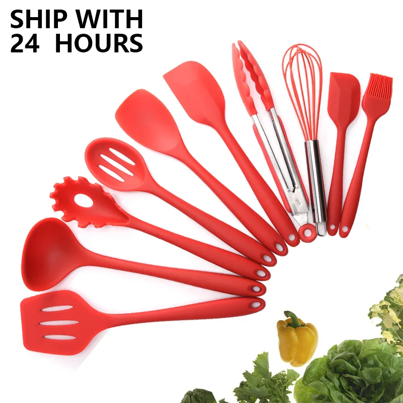 5-11 Pcs Heat Resistant Silicone Cookware Set Nonstick Cooking Tools Kitchen Baking Tool Kit Utensils | Дом и сад